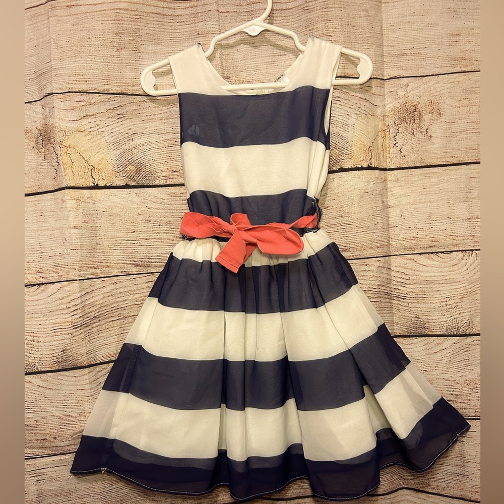 Blue/White Stripped Dress - Size 4